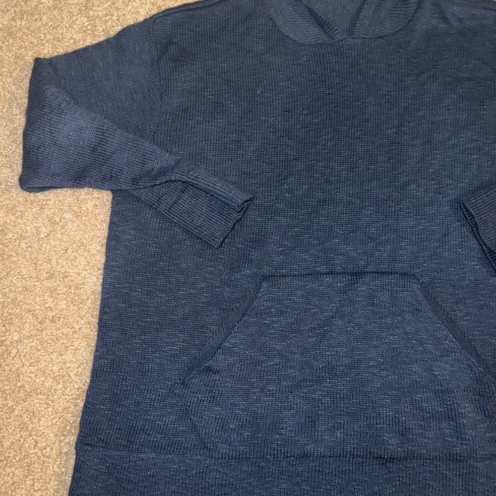 Cozy Dark Blue Women's Hoodie - Picture 4 of 5
